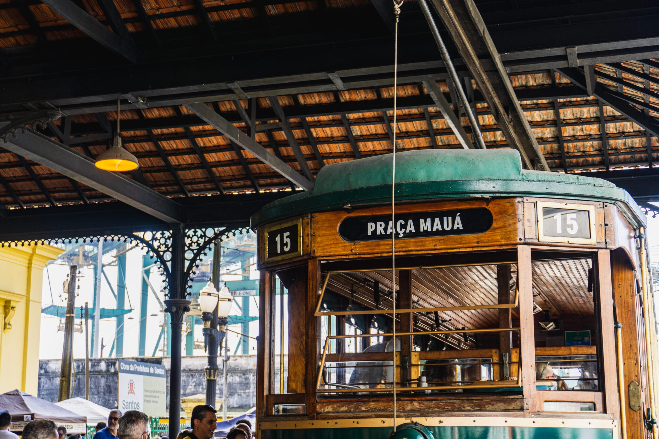 Estação Valongo no Centro Histórico de Santos, ponto terminal da Linha 2 do VLT